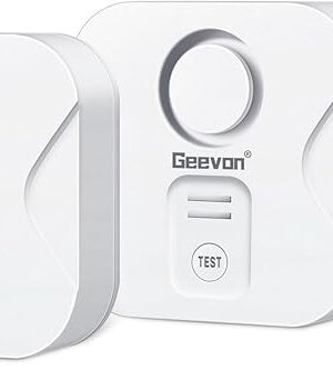 Geevon 2 Pack Water Leak Detectors for Home, 100dB Loud Water Sensor Alarm Leak Detectors with Drip Alert for Kitchen, Basements, Laundry Rooms, IP56 Waterproof(Battery Included)