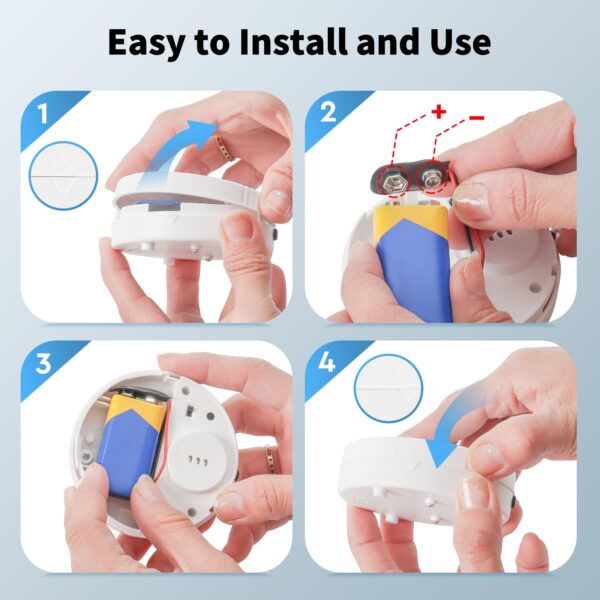 Geevon 6 Pack Water Leak Detectors for Home, 135dB Water Leak Sensor Flood Detection Water Alarms for Basements, Bathrooms, Kitchens, Garages, and Attics, Battery-Operated (Battery Included)