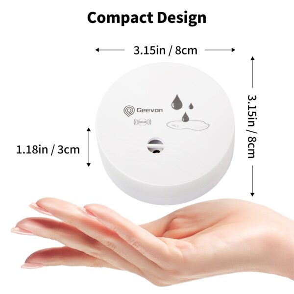 Geevon 10 Pack Water Leak Detectors for Home, 100dB Water Sensor Alarm Leak Detector for Basements, Bathrooms, Kitchens, Garages, Battery-Operated (Battery Included)