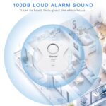 Geevon 3 Pack Water Leak Detectors for Home, 100dB Loud Water Sensor Alarm Leak Detectors with Drip Alert for Kitchen, Basements, Laundry Rooms, IP56 Waterproof(Battery Included)