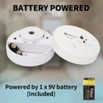 Geevon 10 Pack Water Leak Detectors for Home, 100dB Water Sensor Alarm Leak Detector for Basements, Bathrooms, Kitchens, Garages, Battery-Operated (Battery Included)