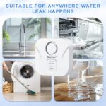 Geevon 3 Pack Water Leak Detectors for Home, 100dB Loud Water Sensor Alarm Leak Detectors with Drip Alert for Kitchen, Basements, Laundry Rooms, IP56 Waterproof(Battery Included)