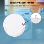 Geevon 8 Pack Water Leak Detectors for Home, 100dB Water Sensor Alarm Leak Detector for Basements, Bathrooms, Kitchens, Garages, Battery-Operated (Battery Included)