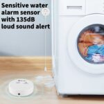 Geevon 6 Pack Water Leak Detectors for Home, 135dB Water Leak Sensor Flood Detection Water Alarms for Basements, Bathrooms, Kitchens, Garages, and Attics, Battery-Operated (Battery Included)