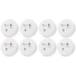 Geevon 8 Pack Water Leak Detectors for Home, 100dB Water Sensor Alarm Leak Detector for Basements, Bathrooms, Kitchens, Garages, Battery-Operated (Battery Included)
